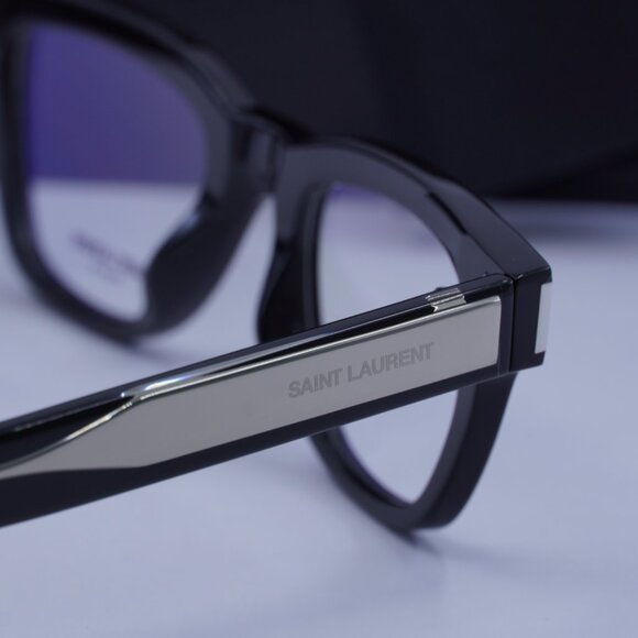 Saint Laurent SL789 JACQUES OPT 001 Square Eyeglasses - Shiny Black 47mm - Picture 6 of 10